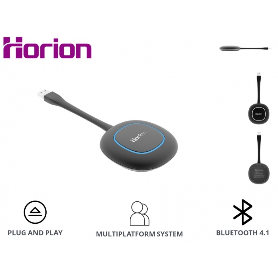 DISPOSITIVO STREAMING INALAMBRICO HORION HT-3 WIRELESS SCREEN MIRRORING PARA PIZARRON INTERACTIVO