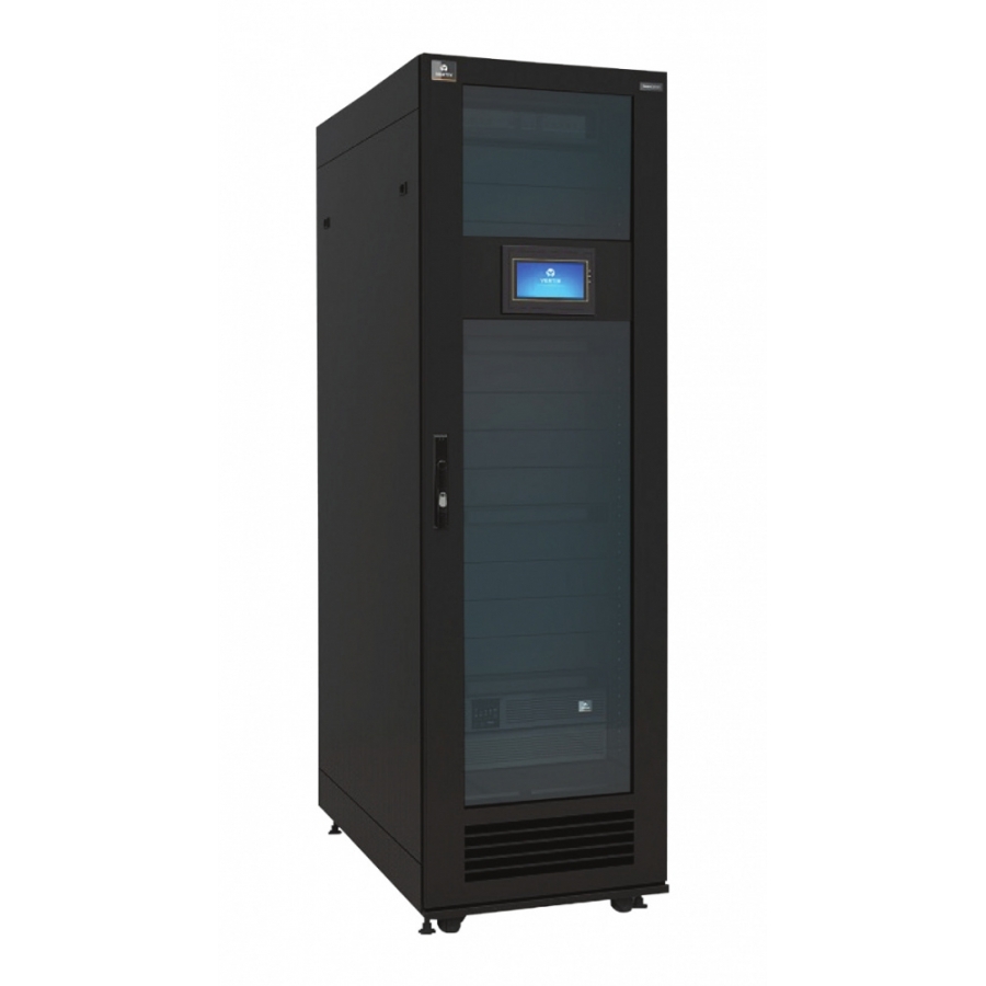 SMARTCABINET 42U, 600MM WIDTH, 3 KW AVAILABLE COOLING WITH EXTERNAL CONDENSER, SWITCHED RACK PDU, MECHANICAL LOCK, TO BE USED WITH LIEBERT GXT5 6KVA 208V UPS