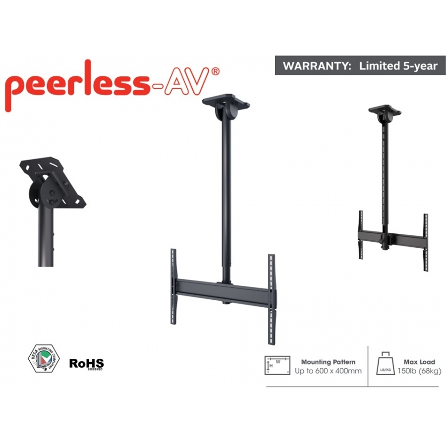SOPORTE TECHO PEELESS PCM150 PARA MONITORES DE 32 A 90 CON UN PESO NO MAYOR A 68 KG