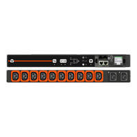 RPDU, RACK TRANSFER SWITCH MONITORED UNIT LEVEL, 10A OR 15A, 120V OR 208V OR 230V, 1.4KW OR 2.4KW OR 2.3KW, HORIZONTAL, 10 LOCKING IEC C13, C14, BLACK POWDER COAT.
