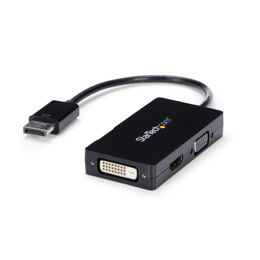 ADAPTADOR DE VIDEO DISPLAYPORT A VGA DVI O HDMI - CONVERTIDOR A/V 3 EN 1 PARA VIAJES - 1080P - 1920X1200 - STARTECH.COM MOD. DP2VGDVHD
