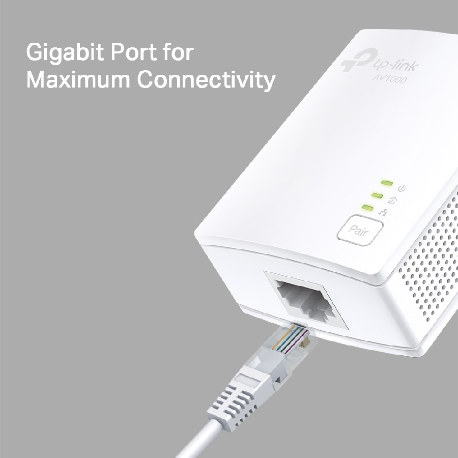 ADAPTADOR POWERLINE | TP-LINK | TL-PA7017| KIT 2 PZAS ALAMBRICO A 1000MBPS CON 1 RJ45 10/100/1000 SOPORTA HASTA 300M DE CABLE | SUSTITUYE A TL-PA4010 KIT