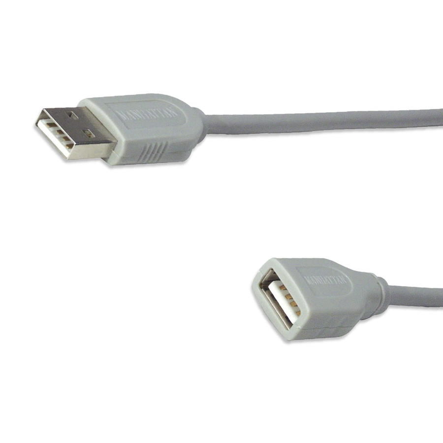 CABLE USB,MANHATTAN,317238, EXTENSION 3.0M, GRIS