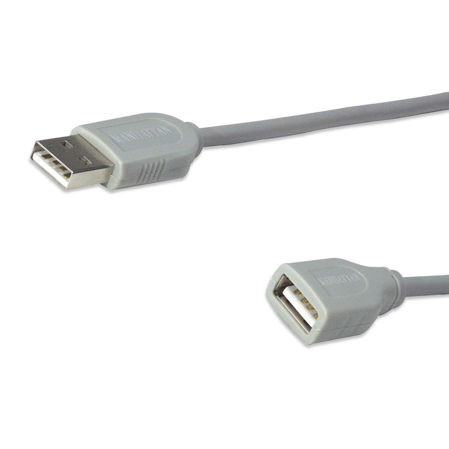 CABLE USB,MANHATTAN,340960, EXTENSION 4.5M, GRIS