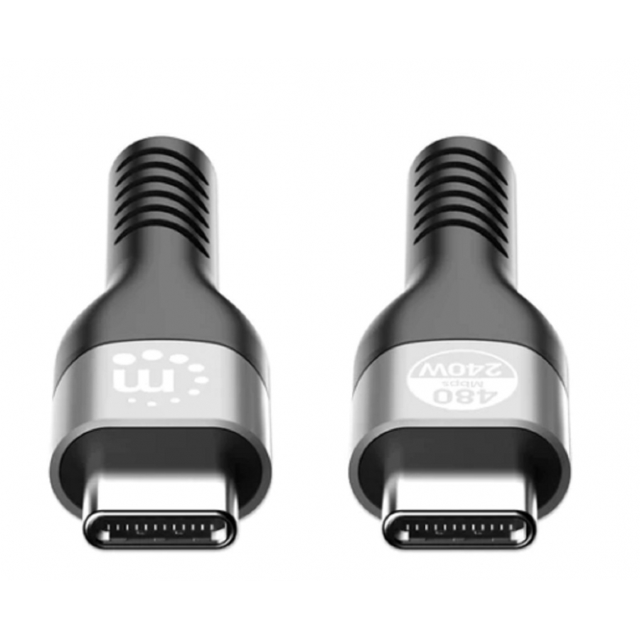 CABLE USB-C,MANHATTAN,356367, 2 M , USB2.0 240 W / PD 3.1, TIPO-C EPR (EXTENDED POWER RANGE)