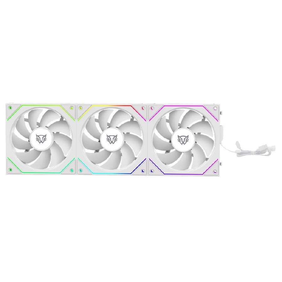 KIT 3 VENTILADORES BALAM RUSH EOLOX LINK EXL95/ FLUJO DE AIRE OPTIMO / VELOCIDAD 1800 RPM / SILENCIO CON PODER / CONEXIÓN DAISY-CHAIN / RGB / BLANCO / BR-942096