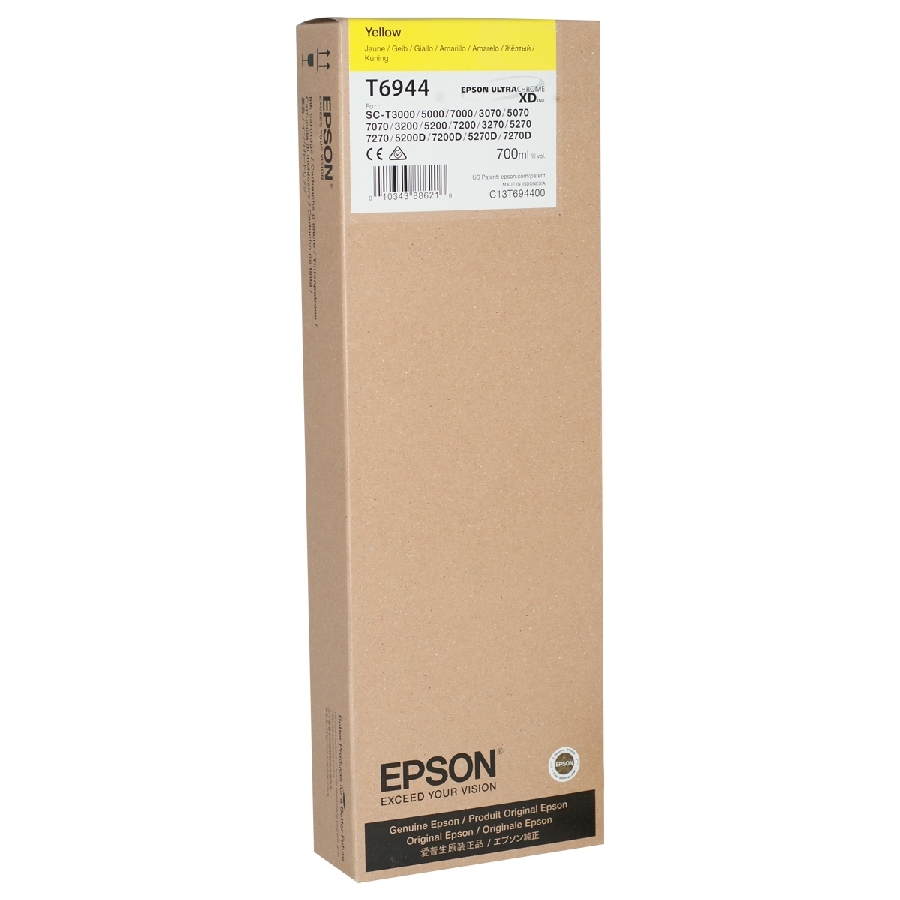 CARTUCHO EPSON MODELO T694 AMARILLO, PARA PLOTTER SERIE T (700 ML)