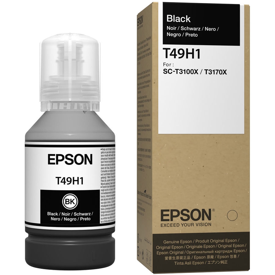 CARTUCHO EPSON MODELO T49H NEGRO, PARA PLOTTER T3170X (140 ML)