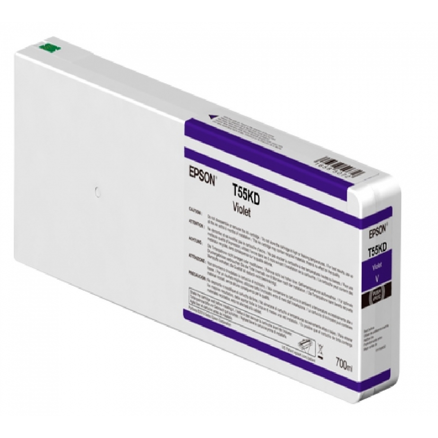 CARTUCHO EPSON MODELO T55K ULTRACHROME HD / HDX VIOLETA, PARA PLOTTER P6000/ P7000/ P8000/ P9000 700 ML