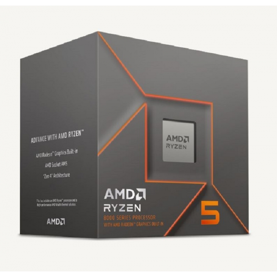 PROCESADOR AMD RYZEN 5 8400F S-AM5 8A GEN / 4.2 - 4.7 GHZ / CACHE 16MB / 6 NUCLEOS / SIN GRAFICOS / CON DISIPADOR / GAMER MEDIO