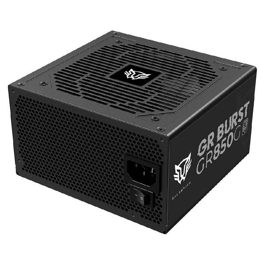 FUENTE DE PODER GAMER BALAM RUSH GR BURST GR850G / CERTIFICADA / 850W / 80 PLUS GOLD / ATX / FULL MODULAR / BAJO NIVEL DE RUIDO / 5 AÑOS DE GARANTIA / NEGRO / BR-937658