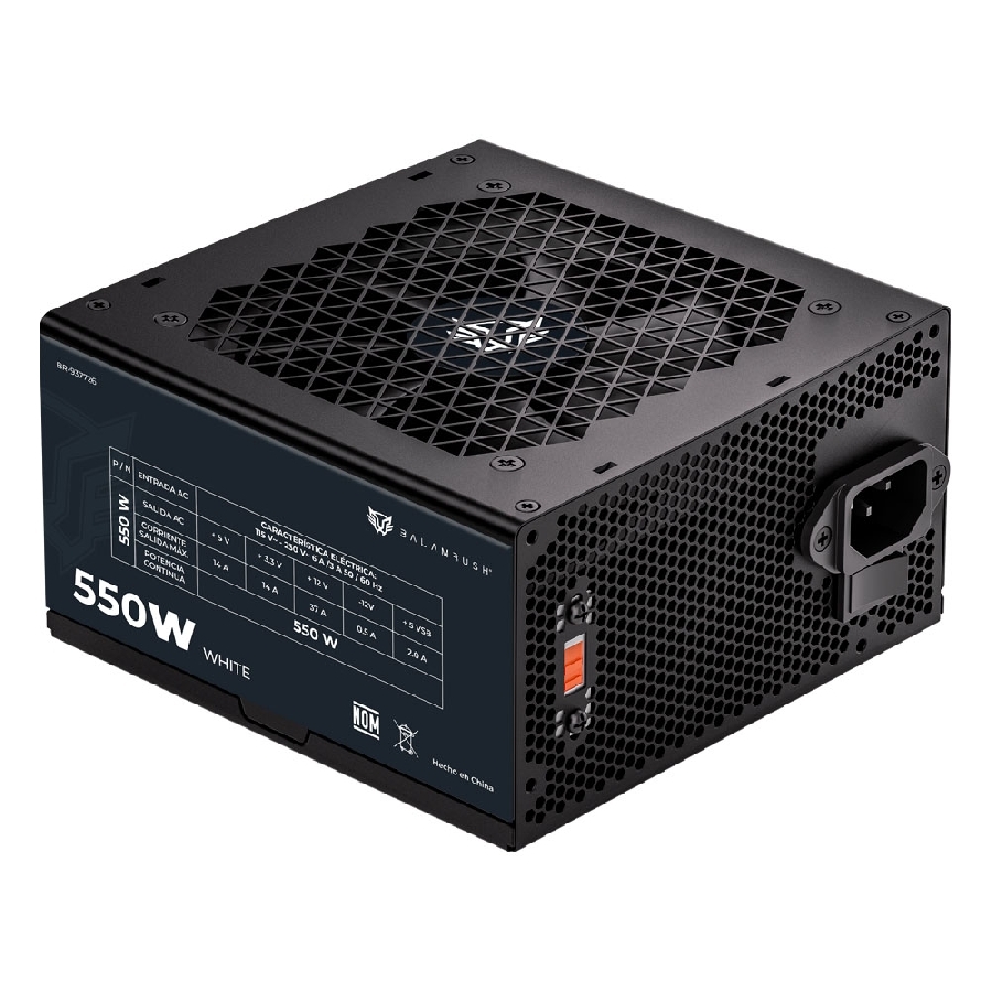 FUENTE DE PODER GAMER BALAM RUSH PULSAR 550PR / CERTIFICADA / 550W / 80 PLUS WHITE / ATX / NO MODULAR / BAJO NIVEL DE RUIDO / 5 AÑOS DE GARANTIA / NEGRO / BR-937726