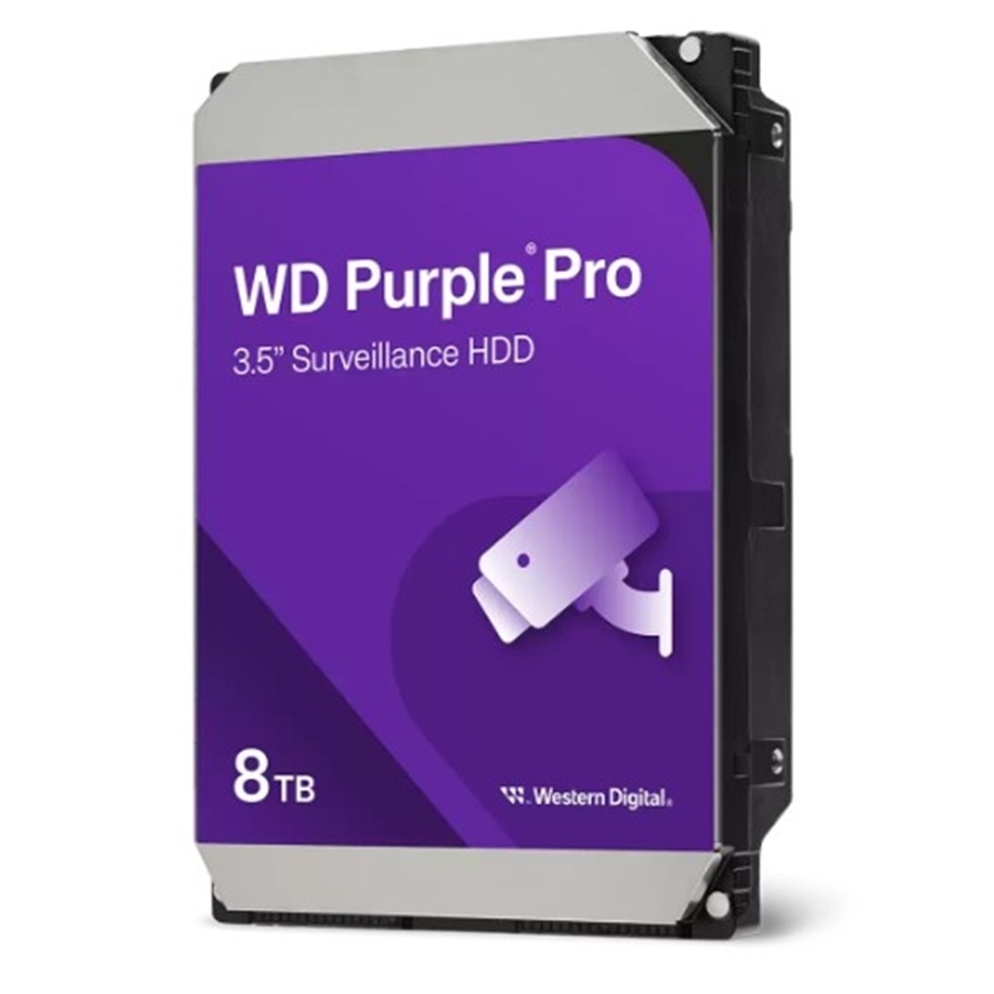 DISCO DURO INTERNO WD PURPLE PRO 8TB 3.5 ESCRITORIO SATA3 6GB/S 256MB 7200RPM 24X7 IA DVR NVR 1-16 BAHIAS 1-64 CAMARAS WD8002PURP