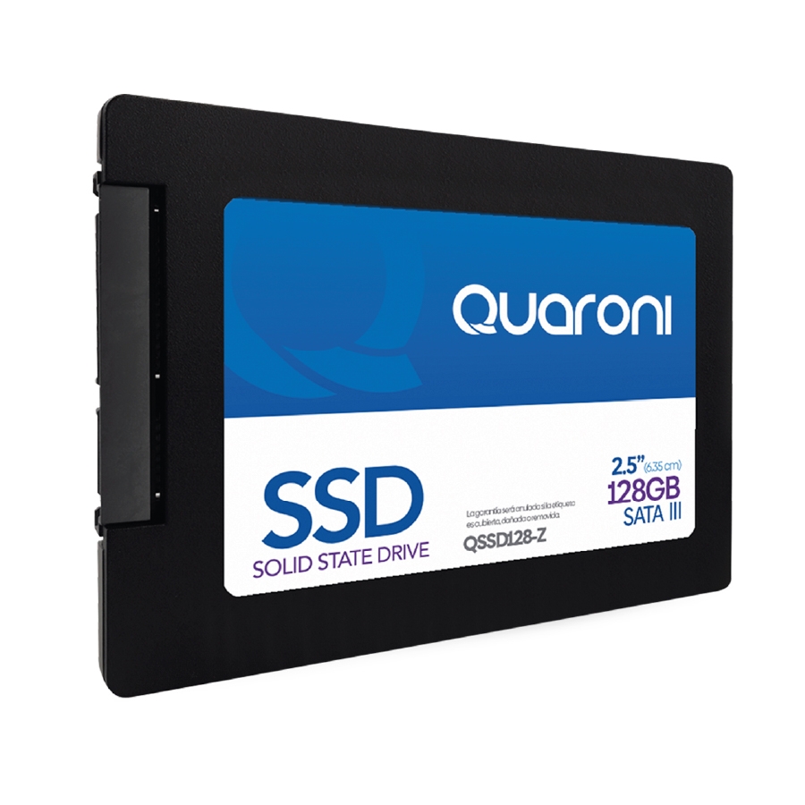 UNIDAD DE ESTADO SOLIDO SSD QUARONI 2.5 128GB / SATA3 / 6GB/S 7MM / LECT 530MB/S / ESCRIT 450MB/S.