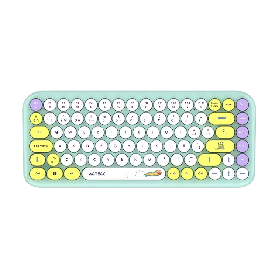 KIT ACTECK CREATOR CHIC K-COLORS MK480 / TECLADO Y MOUSE / INALAMBRICO - MULTIMEDIA / 85 TECLAS / OPTICO / 800 DPI / 4 BOTONES + SCROLL / WIN + MAC / ESPAÑOL / DONGLE USB / TIFFANY / AC-940238