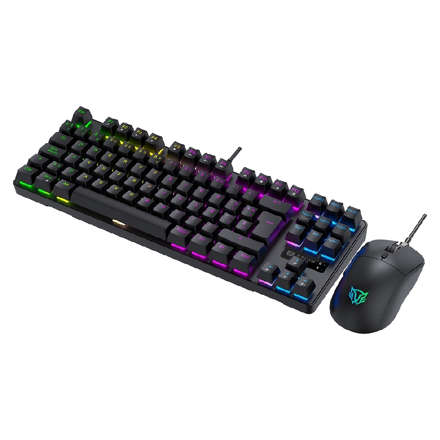 KIT GAMER BALAM RUSH FUSION VANGUARD TKL CKG680 / TECLADO - MOUSE / ALAMBRICO / ILUMINACION RGB / ANTI-GHOSTING / MULTIMEDIA / 88 TECLAS / ESPAÑOL / 7200 DPI AJUSTABLE / OPTICO / NEGRO / BR-945752