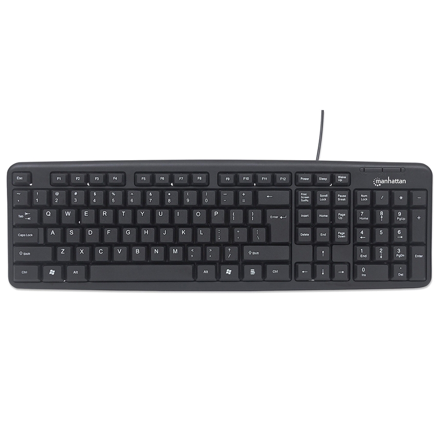 TECLADO Y MOUSE,MANHATTAN,178464, ÓPTICO USB CABLEADO, COMBO