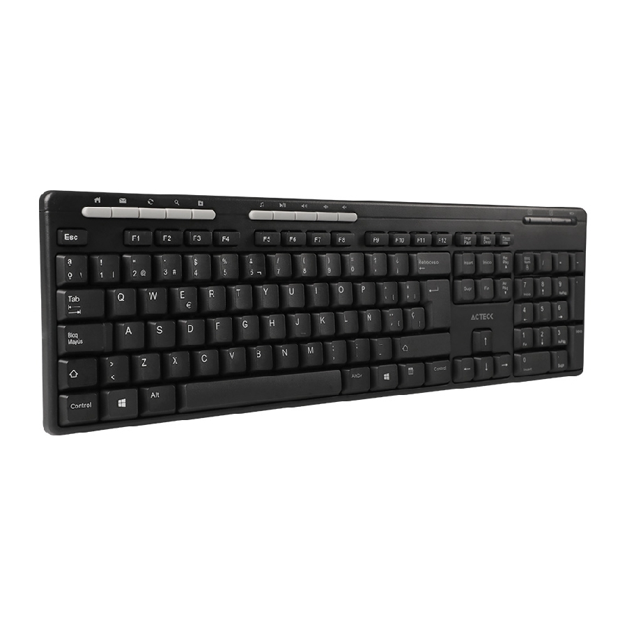 TECLADO ACTECK INSPIRE TI215 / INALAMBRICO / RECEPTOR USB / MULTIMEDIA / 114 TECLAS / ESPAÑOL /AC-913973