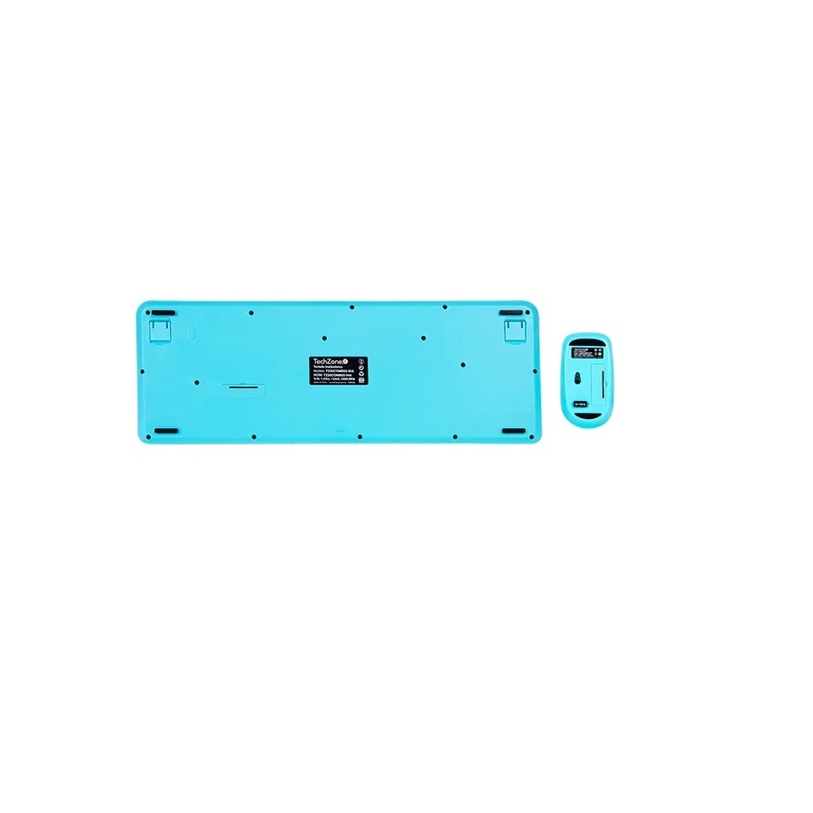 KIT TECLADO Y MOUSE - TECHZONE - TZ20COMB02-INA - INALAMBRICO USB A - BATERIAS AA/AAA - RANURA SOPORTE PARA MOVIL 8 PULGADAS.