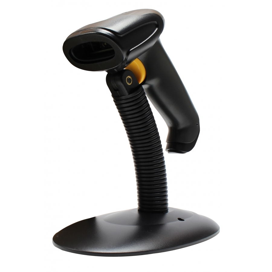 LECTOR DE CODIGO DE BARRAS GHIA GSCB1 / 1D / LED CCD / USB / CON BASE / NEGRO