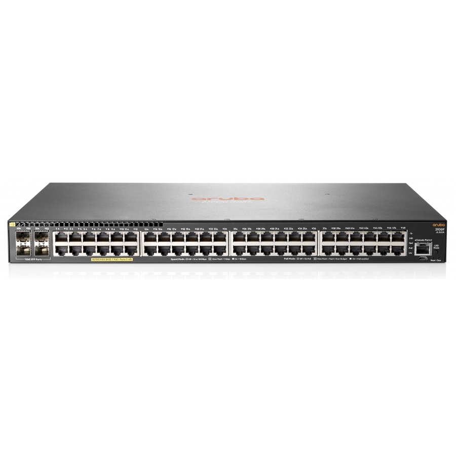 SWITCH HPE ARUBA JL262A 2930F 48G RJ45 POE 370W Y 4 SFP 1G ADMINISTRABLE L3