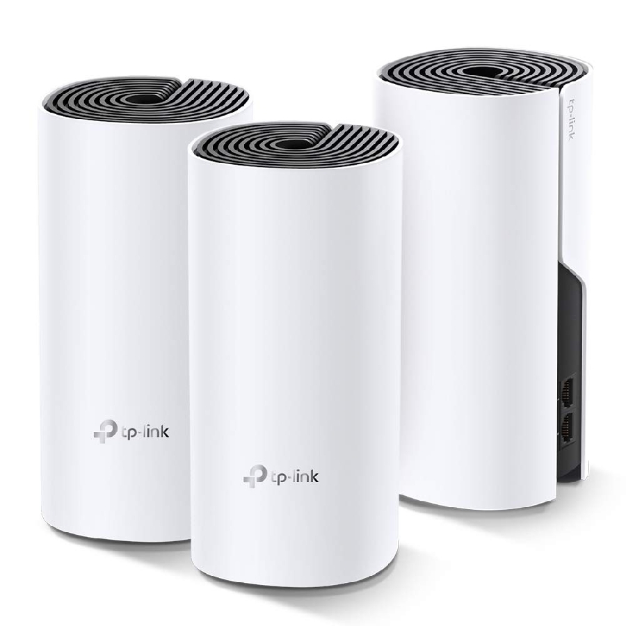 ROUTER DECO E4(3-PACK) | AC1200 | DUAL BAND |WIFI MESH | 2 PUERTOS WAN/LAN 10/100MBPS