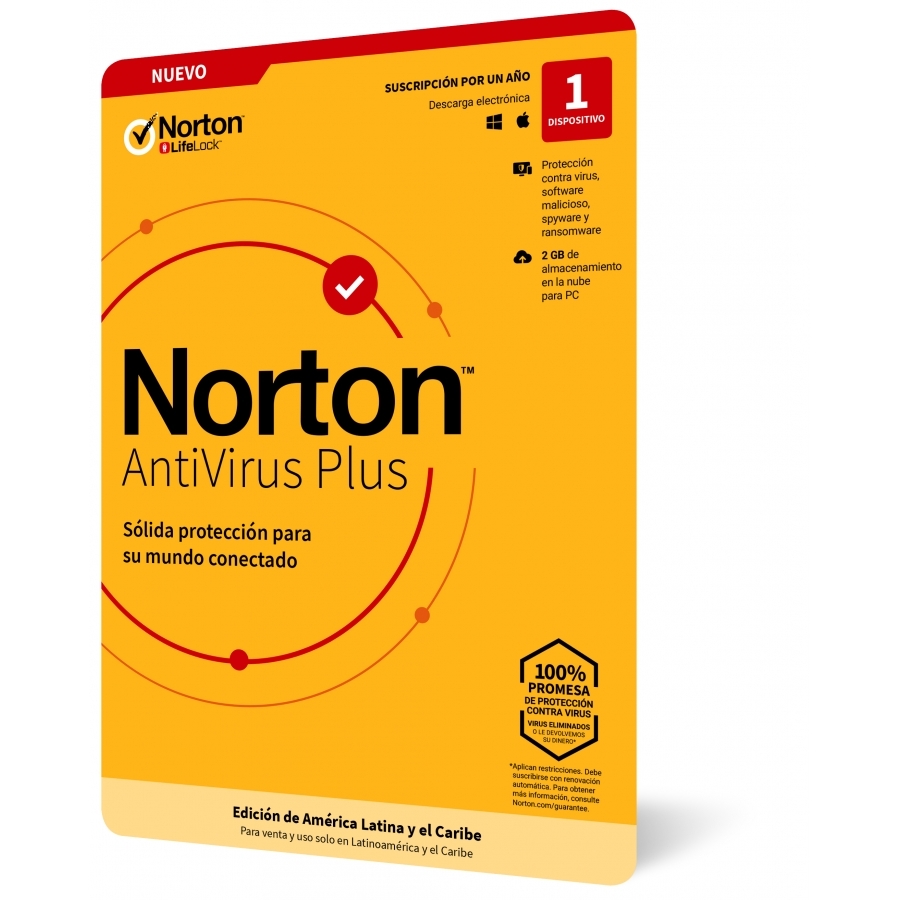 NORTON ANTIVIRUS PLUS 1 DISPOSITIVO 1 AñO (CAJA)