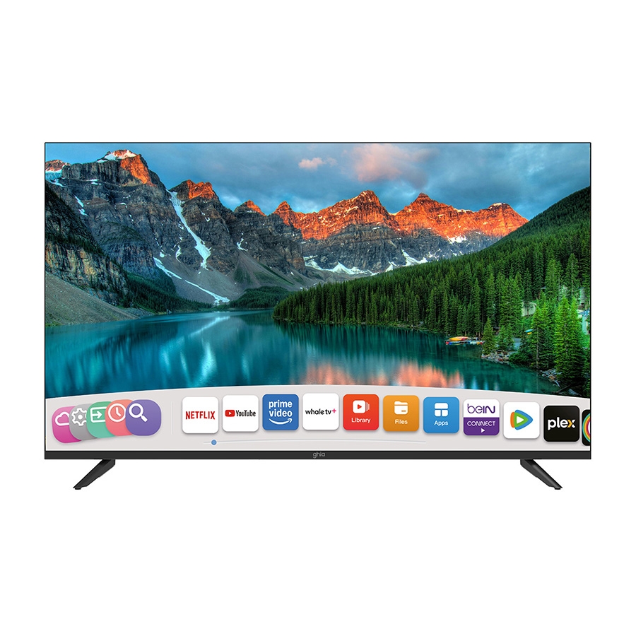 TELEVISION SMART GHIA WHALE TV 43 PULG FHD WIFI, RJ45,3 HDMI,2 USB, RCA, AUX 3.5mm, OPTICO, DOLBY AUDIO