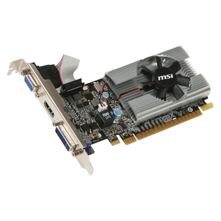TARJETA DE VIDEO MSI NVIDIA N210/PCIE X16 2.0/1GB DDR3/HDMI/VGA/DVI/1X VENTILADOR/BAJO PERFIL/GAMA BASICA