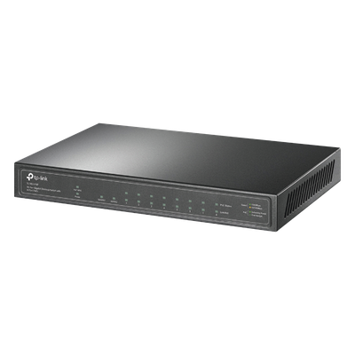 Switch PoE+ / 8 Puertos Gigabit PoE+ / 1 Puerto Gigabit Uplink / 1 Puerto SFP / 63W PoE Total / 20 Gbps