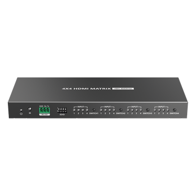 Switch Matricial HDMI / 4x4 / 4K UHD 4096x2160@60Hz / HDR10 / 18 Gbps / 600 MHz / Audio 7.1 / EDID / Downscaling Automático