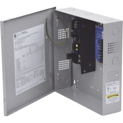 Fuente de Alimentación Controlada / 8 Salidas 12/24 Vcc / 6 A Continuos / Protección PTC Clase 2 / Cargador de Batería Integrado / 115 Vca Entrada