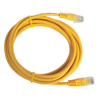 Cable de Parcheo UTP Cat6 / 2 Metros (6.56 Pies) / Amarillo / 10 Gbps / RJ45