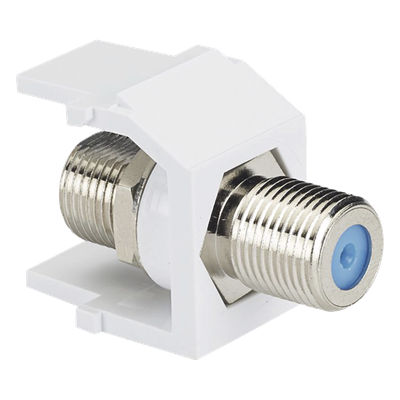 Módulo Acoplador Coaxial Tipo F / Keystone / 75 Ohms / 3.0 GHz / 29.6x16.7x21.8 mm / 1.17x0.66x0.86 ft