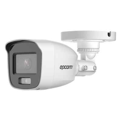 Cámara Bala TURBOHD / 2 Megapixel / Color 24/7 / Luz Blanca 20 m (65.6 ft) / Micrófono Integrado / IP66 / Metal