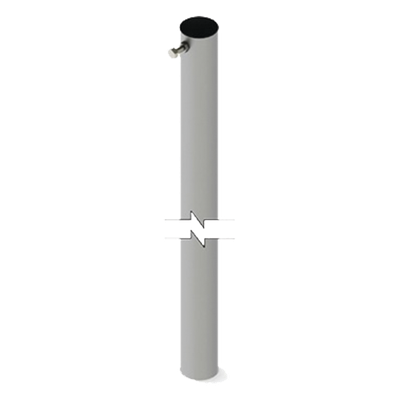 Sección de Mástil Telescópico / 3 m (9.8 ft) de Altura / Diámetro 1-3/4" (44.45 mm) / Acero Galvanizado Calibre 20 / Uso Exterior