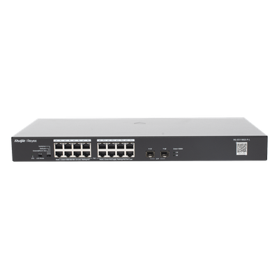 Switch PoE+ No Administrable / 18 Puertos Gigabit / 2 Uplinks SFP 1G / 247 W / Conmutación 36 Gbps / Protección 4 kV