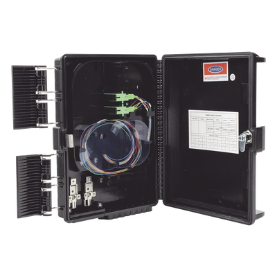 Cierre de Empalme FTTx / 24 Fusiones / Splitter 1x8 SC/APC / 16 Puertos Drop / IP65 / -40°C a +85°C