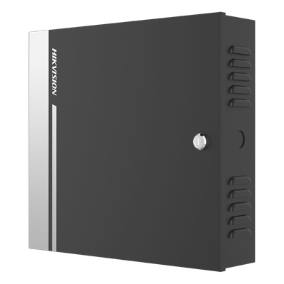 Controlador de Acceso / 1 Puerta / 2 Lectores Wiegand o RS-485 / 10,000 Tarjetas / 50,000 Eventos / Gabinete Metálico con Fuente 12Vcc/8A / Batería de Respaldo / TCP/IP / -20°C a 65°C