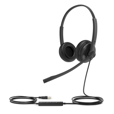 Auriculares USB / Binaural / Cancelación de Ruido Pasiva / USB-A Plug-and-Play / Brazo Flexible 320° / Indicador de Ocupado