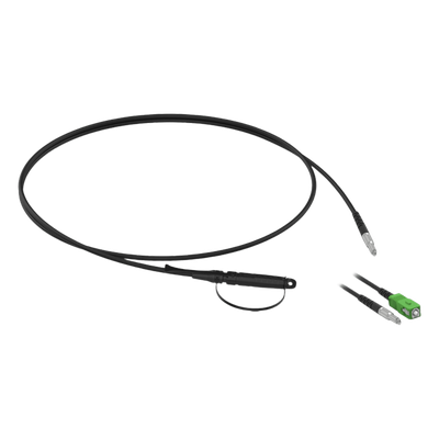 Cable Drop Preconectorizado / SC/APC y MH1A / Fibra G.657.B3 / 150 m (492.1 ft) / 3 mm Diámetro / Resistencia 500 N / -40°C a +75°C