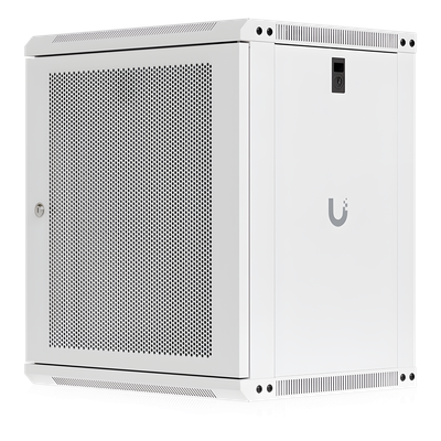 Gabinete Rack 12U / Montaje en Pared / Profundidad 450 mm (17.7") / Puerta Perforada / Ventilación Integrada 50 dB(A) / Paneles con Llave