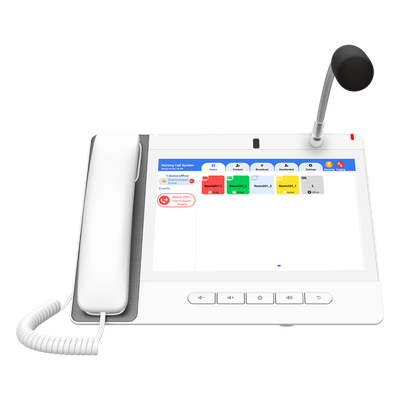 Teléfono IP Empresarial / 20 Líneas SIP / Pantalla Táctil 10.1' HD / Wi-Fi 5 / Bluetooth 4.2 / PoE / Multicast Voceo / Cámara Full HD / 116 Teclas DSS