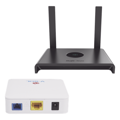 Kit ONU Bridge Dual GPON/EPON / Router Wi-Fi Mesh / 2.4 GHz 2x2 / 3 LAN + 1 WAN / IP41