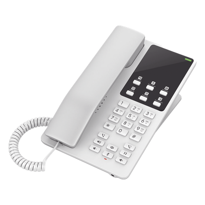Teléfono IP Hotelero / Wi-Fi Dual Band 2.4/5 GHz / 2 Líneas SIP / Audio HD Opus / Resiliencia 30% Pérdida de Paquetes / Montaje en Pared