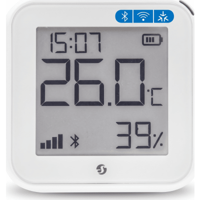 Sensor Ambiental IoT / Monitoreo de Temperatura y Humedad / Wi-Fi 802.11 b/g/n / Bluetooth 4.2 / Alimentación Dual Batería o USB-C