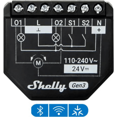 Interruptor Inteligente Wi-Fi / 2 Canales / 10 A por Canal / Medición de Energía / Bluetooth 4.2