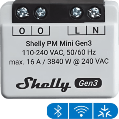 Medidor de consumo inteligente / Wi-Fi 2.4 GHz / 1 canal 16A / Alcance 10-30 m / Compatible Alexa y Google Home