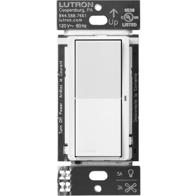 Interruptor Inteligente de Pared / On/Off No Regulable / 120 V con Neutro / 5 A LED / 600 W Incandescente / Control Pico y Smart Hub / 3 Vías