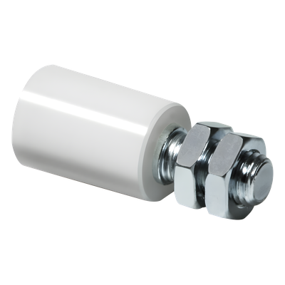 Rodillo de Deslizamiento / Cuerpo Acero Galvanizado / Rodillo Nylon 42 mm / Peso 0.28 kg / Diseño Compacto
